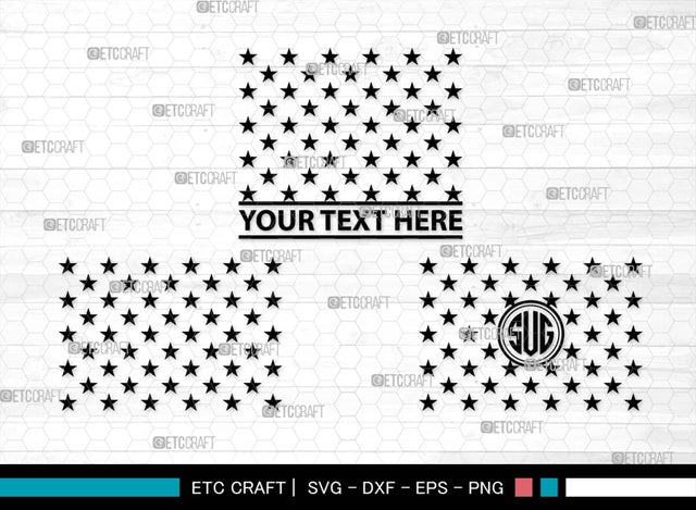 50 Stars Monogram, 50 Stars Silhouette, Stars SVG, Fifty Stars Svg, Stars Svg, Nautical Star Svg, American Flag Svg, Flag Silhouette, Stars Bundle, SB00580 SVG ETC Craft 
