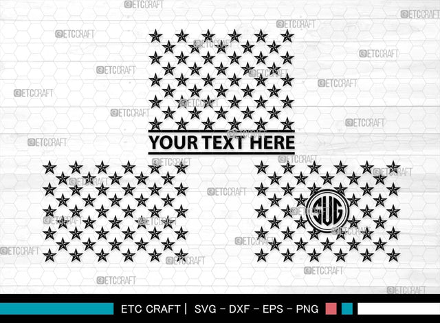 50 Stars Monogram, 50 Stars Silhouette, Stars SVG, Fifty Stars Svg, Stars Svg, Nautical Star Svg, American Flag Svg, Flag Silhouette, Stars Bundle, SB00580 SVG ETC Craft 