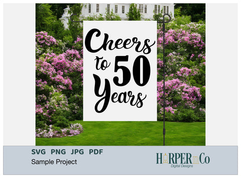 50 Year SVG PNG Cut EPS File SVG HarperNCo 