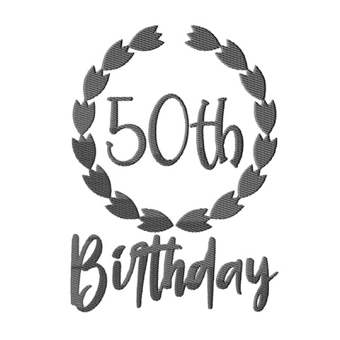 50th Birthday Embroidery Designs Bundle - 6 Designs, 50th Birthday Embroidery Patterns, 50th Birthday PES Files, 50th Birthday Embroidery Files Embroidery/Applique DESIGNS HappyDesignStudio 