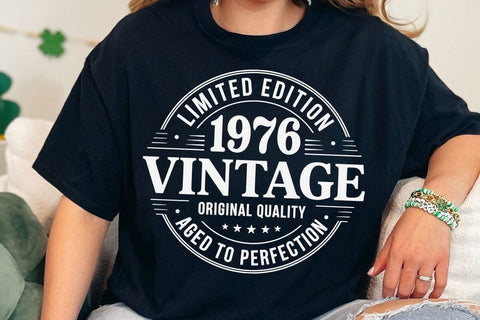 50th Birthday SVG, Vintage 1976 Design, Custom Birthday Svg Bundle SVG DesignDestine 