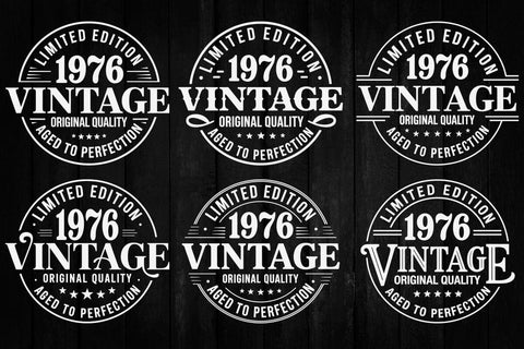50th Birthday SVG, Vintage 1976 Design, Custom Birthday Svg Bundle SVG DesignDestine 