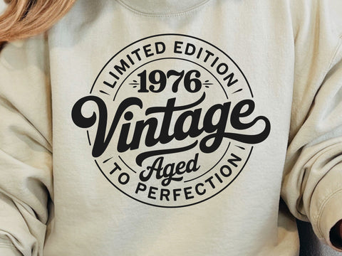 50th Birthday SVG, Vintage 1976 Design, Custom Birthday Svg Bundle SVG DesignDestine 
