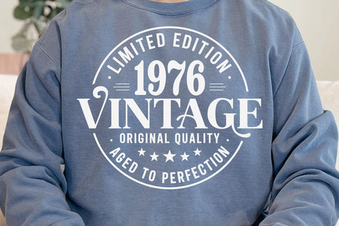 50th Birthday SVG, Vintage 1976 Design, Custom Birthday Svg Bundle SVG DesignDestine 