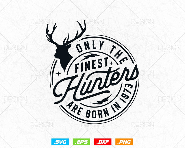 51 Years Old Deer Hunter Hunting 51th Birthday Svg Png, Outdoors Deer Hunting Clipart Gifts for Men Svg Files for Cricut, Instant Download SVG DesignDestine 