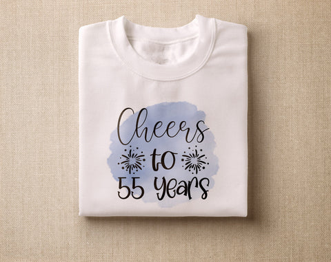 55th Birthday Sublimation Designs Bundle, 6 55th Birthday PNG Files, 55 And Fabulous PNG, Cheers To 55 Years PNG, Hello Fifty Five PNG, Vintage 1970 PNG Sublimation HappyDesignStudio 