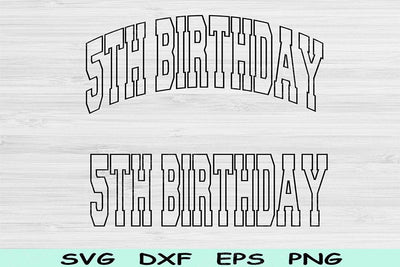 5th Birthday Svg Dxf Png Cut Files, Fifth Birthday Svg, 5 Year Old Svg Files For Cricut, 5th Birthday Png, Fifth Svg Block Digital Designs SVG TiffsCraftyCreations 
