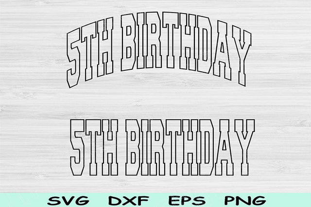 5th Birthday Svg Dxf Png Cut Files, Fifth Birthday Svg, 5 Year Old Svg Files For Cricut, 5th Birthday Png, Fifth Svg Block Digital Designs SVG TiffsCraftyCreations 