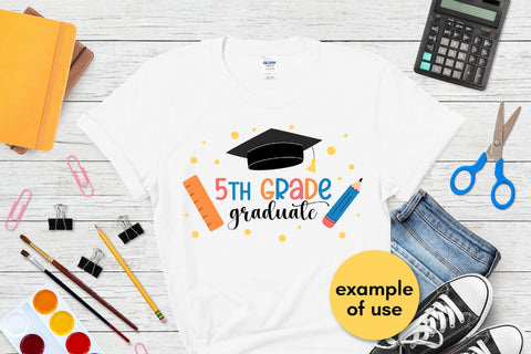 5th Grade Graduate PNG | Graduation Elementary School SVG Digital Download | Sublimation for Graduating 5 Grade Students | T-Shirt Tee Print SVG AnnaViolet_store 