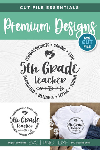 5th Grade Teacher svg, fifth grade teacher svg, unisex SVG SVG Cut File 