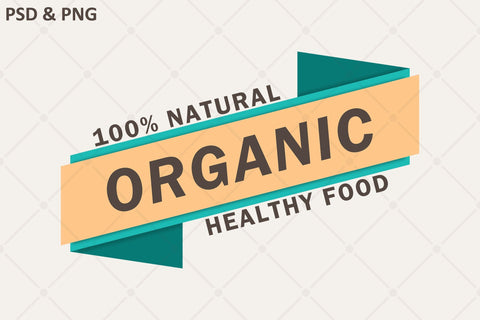 5x Editable Label Organic Food Signs Sublimation Karma Genie Graphics 