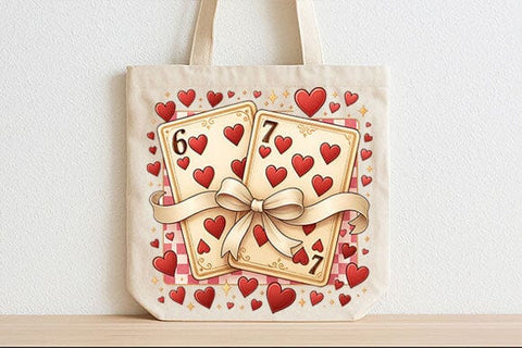 6 & 7 Hearts Valentine Playing Card PNG SVG BillahCrafts 