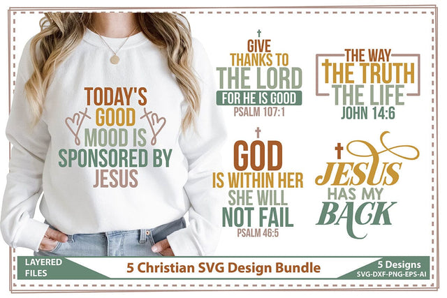 6 Christian SVG Design Bundle SVG shah alam 