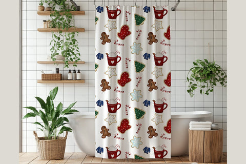 6 Christmas Seamless Patterns | Candy Cane, Gingerbread, Sweater, Sugar Cookies, Hot Cocoa | Brown, Blue, Green & White Backgrounds Digital Pattern Willow Paige Farms 