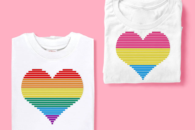 6 Color Striped Heart Embroidery Embroidery/Applique DESIGNS Designed by Geeks 