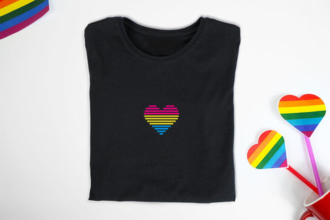 6 Color Striped Heart Mini Embroidery Embroidery/Applique DESIGNS Designed by Geeks 