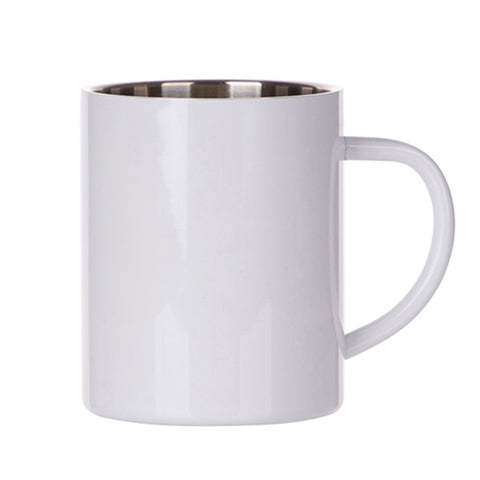 6 Pack 15oz Stainless Steel Sublimation Mugs – White Glossy Blanks Physical Craft Express 