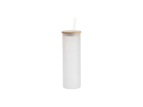 6 Pack 20oz Frosted Glass Sublimation Tumblers with Lids & Straws | Craft Express Sublimation-Ready Blanks Physical Craft Express 