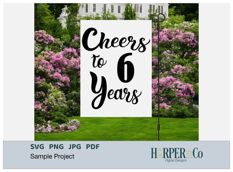 6 Year SVG PNG Cut EPS File SVG HarperNCo 