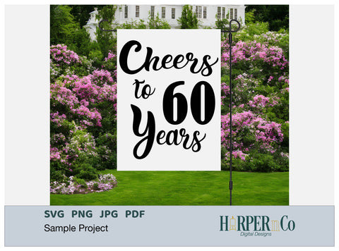 60 Year SVG PNG Cut EPS File SVG HarperNCo 