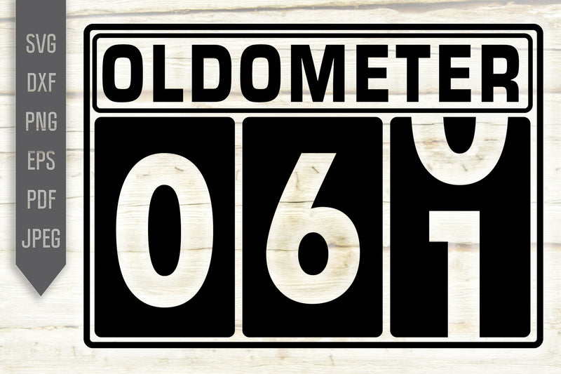 61st Birthday Svg. Oldometer Svg. Man Birthday Svg. Sixty One Years Svg. Birthday Boy Svg. Car Svg. Odometer Svg. Cricut Silhouette dxf SVG Mint And Beer Creations 