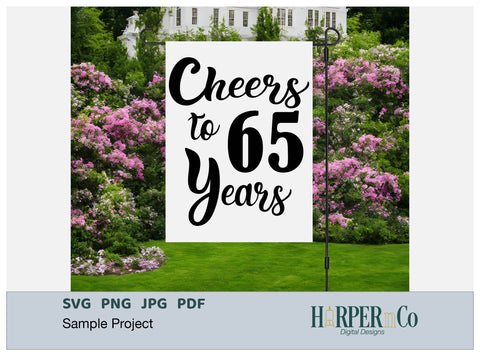 65 Year SVG PNG Cut EPS File SVG HarperNCo 