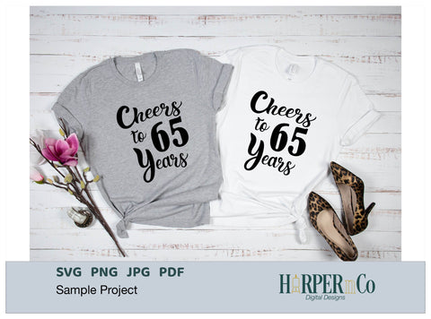 65 Year SVG PNG Cut EPS File SVG HarperNCo 