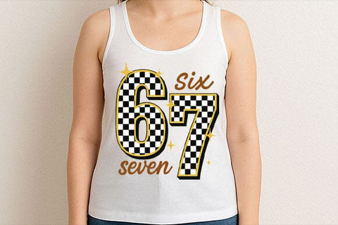 67 Checkered Number PNG SVG BillahCrafts 