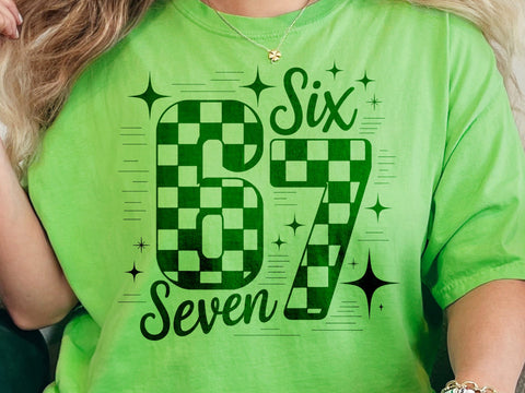 67 checkered png, checkered 67 svg, 6 7 checkered, 67 cute svg, unique 67 png SVG DesignDestine 