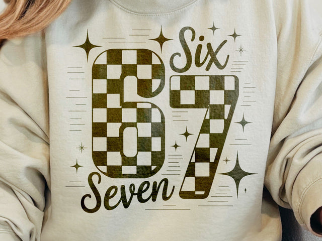67 checkered png, checkered 67 svg, 6 7 checkered, 67 cute svg, unique 67 png SVG DesignDestine 