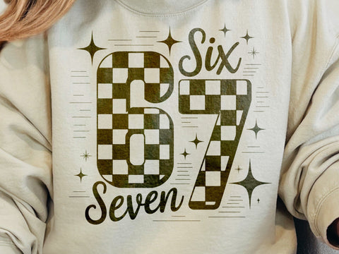 67 checkered png, checkered 67 svg, 6 7 checkered, 67 cute svg, unique 67 png SVG DesignDestine 