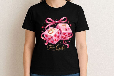67 Too Cute Valentine PNG Love Dice Heart Sublimation Design SVG BillahCrafts 