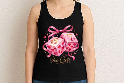 67 Too Cute Valentine PNG Love Dice Heart Sublimation Design SVG BillahCrafts 