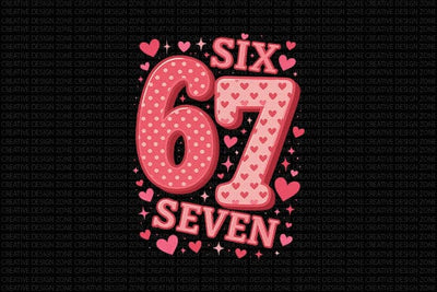 67 Valentine Numbers PNG Cute Hearts SVG BillahCrafts 