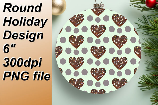 6x6 inches., Crisp round design for keychain sublimation, Heart Sublimation HoodArtCraft 