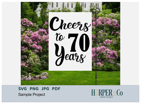 70 Year SVG PNG Cut EPS File SVG HarperNCo 