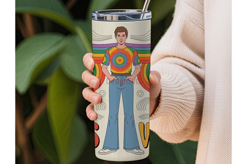 70s Vibes 20oz Tumbler Wrap Sublimation DesignSVG 