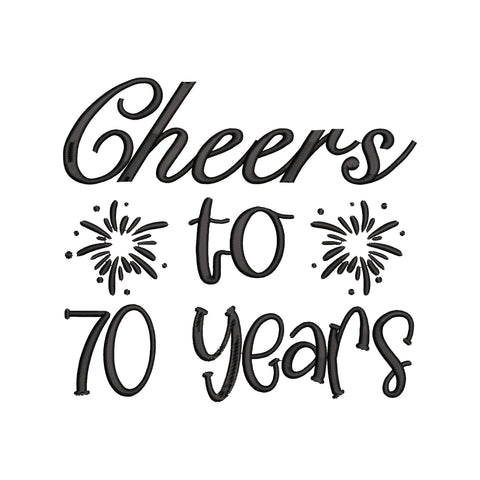 70th Birthday Embroidery Designs Bundle - 6 Designs, 70th Birthday Embroidery Patterns, 70th Birthday PES Files, 70th Birthday Embroidery Files Embroidery/Applique DESIGNS HappyDesignStudio 