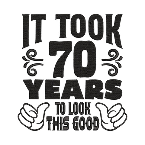 70th Birthday Embroidery Designs Bundle - 6 Designs, 70th Birthday Embroidery Patterns, 70th Birthday PES Files, 70th Birthday Embroidery Files Embroidery/Applique DESIGNS HappyDesignStudio 