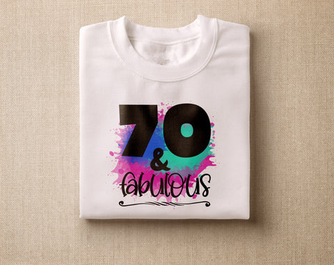 70th Birthday Sublimation Designs Bundle, 6 70th Birthday PNG Files, 70 And Fabulous PNG, Hello Seventy PNG, It Took 70 Years To Look This Good PNG Sublimation HappyDesignStudio 