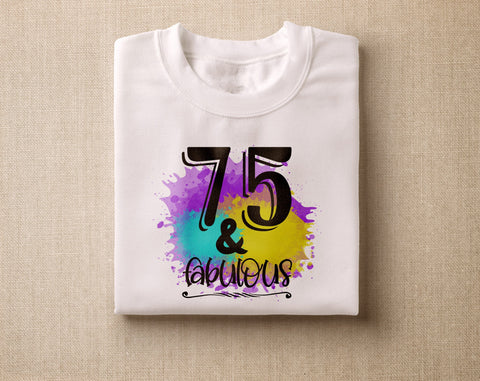 75th Birthday Sublimation Designs Bundle, 6 75th Birthday PNG Files, 75 And Fabulous PNG, Cheers To 75 Years PNG, Hello Seventy Five PNG, Vintage 1950 PNG Sublimation HappyDesignStudio 