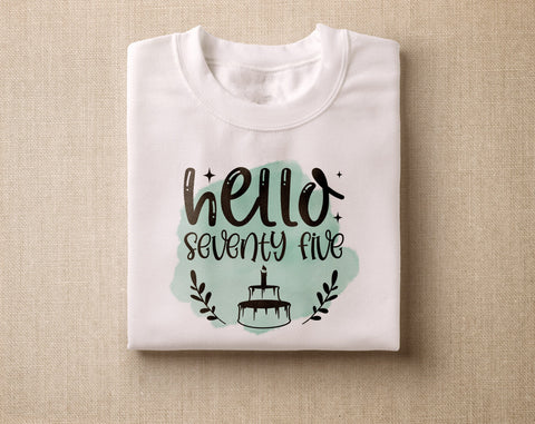 75th Birthday Sublimation Designs Bundle, 6 75th Birthday PNG Files, 75 And Fabulous PNG, Cheers To 75 Years PNG, Hello Seventy Five PNG, Vintage 1950 PNG Sublimation HappyDesignStudio 