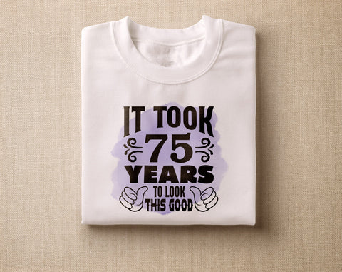 75th Birthday Sublimation Designs Bundle, 6 75th Birthday PNG Files, 75 And Fabulous PNG, Cheers To 75 Years PNG, Hello Seventy Five PNG, Vintage 1950 PNG Sublimation HappyDesignStudio 