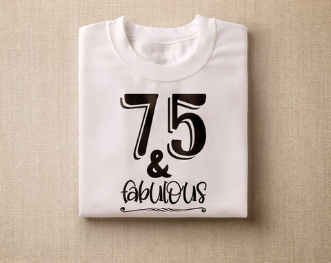 75th Birthday SVG Bundle, 6 Designs, 75th Birthday Shirt SVG, 75 And Fabulous SVG, Cheers To 75 Years SVG, Vintage 1951 SVG, Hello Seventy Five SVG SVG HappyDesignStudio 