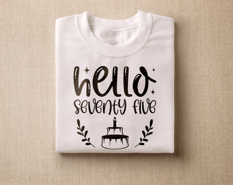 75th Birthday SVG Bundle, 6 Designs, 75th Birthday Shirt SVG, 75 And Fabulous SVG, Cheers To 75 Years SVG, Vintage 1951 SVG, Hello Seventy Five SVG SVG HappyDesignStudio 