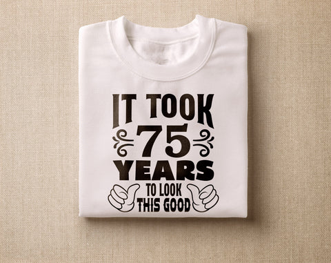75th Birthday SVG Bundle, 6 Designs, 75th Birthday Shirt SVG, 75 And Fabulous SVG, Cheers To 75 Years SVG, Vintage 1951 SVG, Hello Seventy Five SVG SVG HappyDesignStudio 
