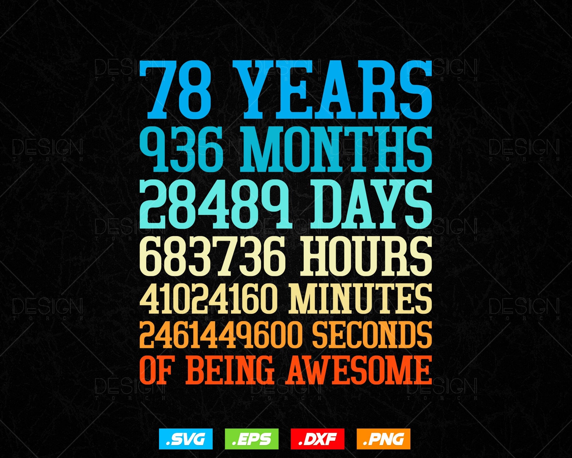 78th Birthday,78th Birthday Svg,78th Birthday Tshirt,78th Birthday ...