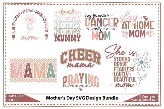 8 Mother's Day SVG Design Bundle SVG shah alam 