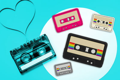 80s Rainbow Cassette Tape ITH Feltie Applique Embroidery Embroidery/Applique DESIGNS Designed by Geeks 