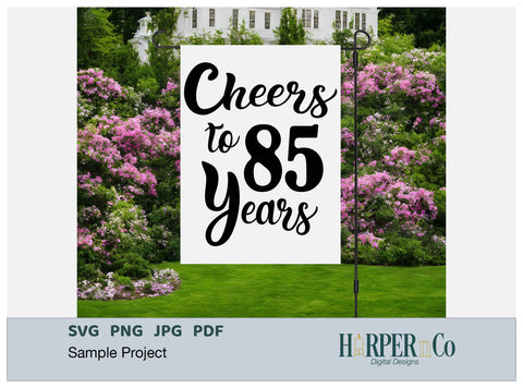 85 Year SVG PNG Cut EPS File SVG HarperNCo 